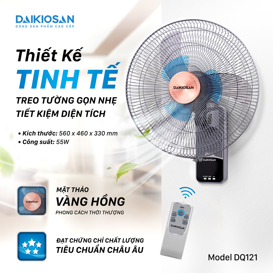 Quạt treo tường Daikiosan DQ121