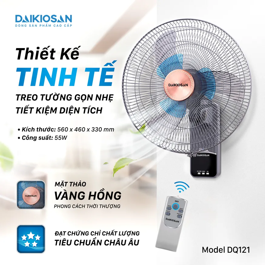 Quạt treo tường Daikiosan DQ121