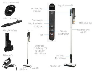 Máy hút bụi không dây Hitachi PV-XL1K WH