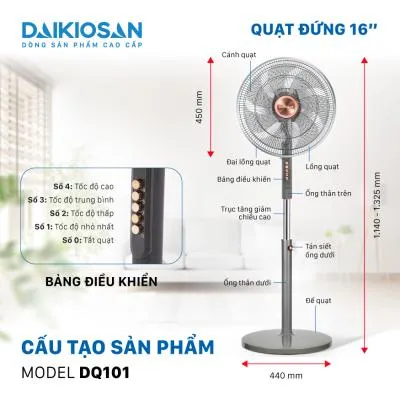 Quạt đứng Daikiosan DQ101