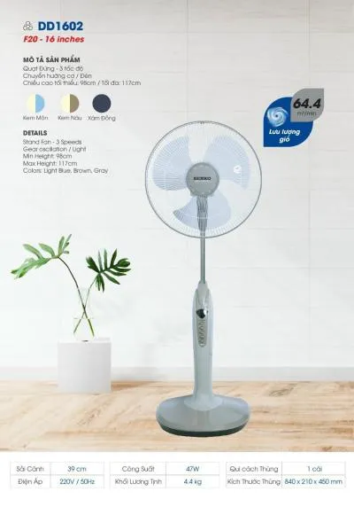 Quạt đứng Senko DD1602