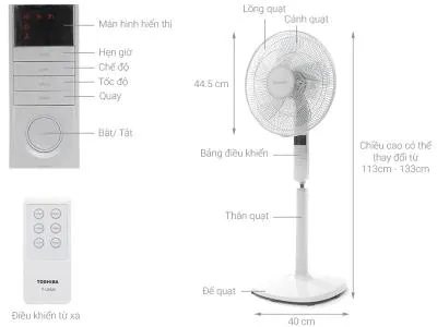 Quạt đứng Toshiba F-LSA20(H/W)VN