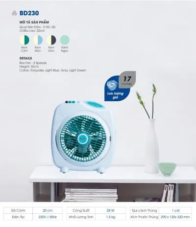 Quạt hộp Senko BD230