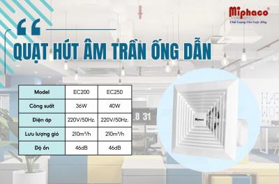 Quạt hút âm trần Miphaco EC-200