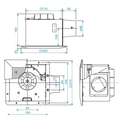 Quạt Hút Âm Trần Panasonic FV-17CU9