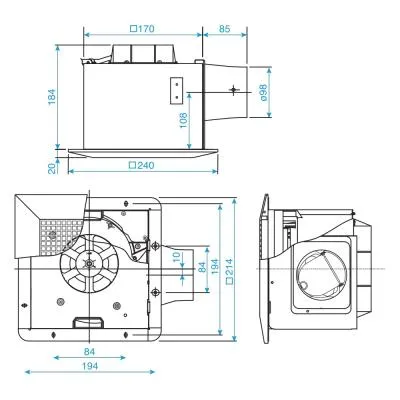 Quạt Hút Âm Trần Panasonic FV-17CU9