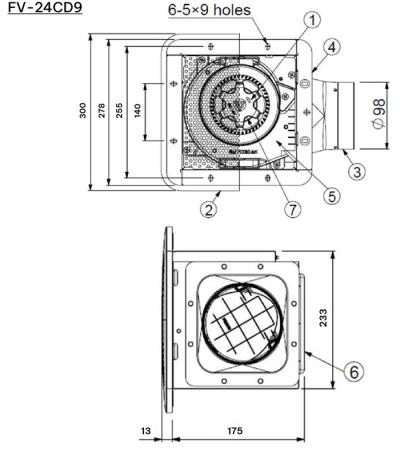 Quạt Hút Âm Trần Panasonic FV-24CD9