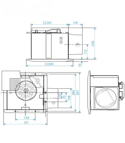 Quạt hút gắn trần Panasonic 02 cấp tốc độ FV-27CH9
