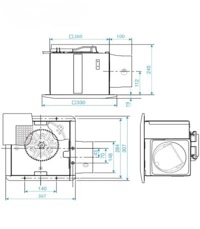 Quạt hút gắn trần Panasonic 02 cấp tốc độ FV-27CH9
