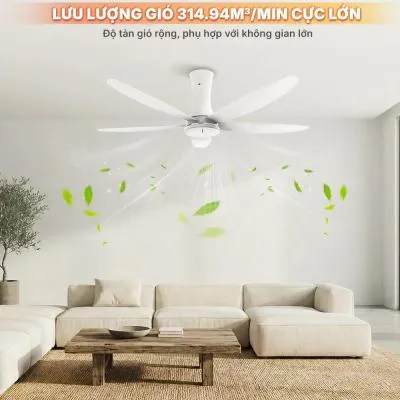 Quạt trần 5 cánh Nanoco NCF6051-W