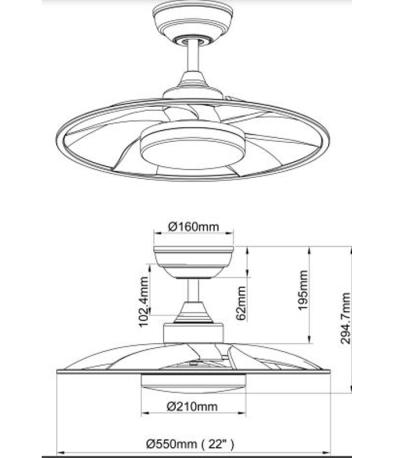 Quạt trần Benny MAGARI XUFO22T
