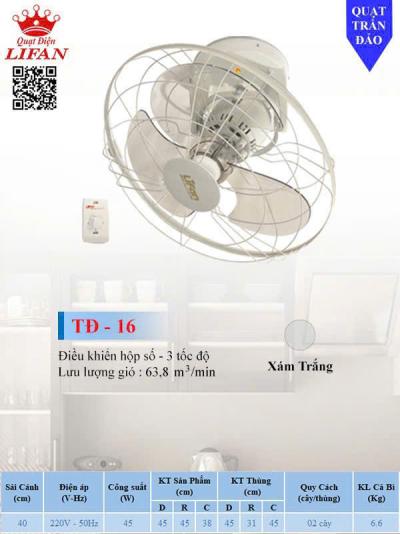 Quạt trần đảo Lifan TĐ-16