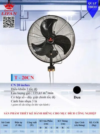 Quạt Treo Công Nghiệp Lifan T-20CN