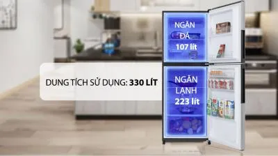 Tủ lạnh Sharp Inverter 330 lít SJ-XP352AE-DS