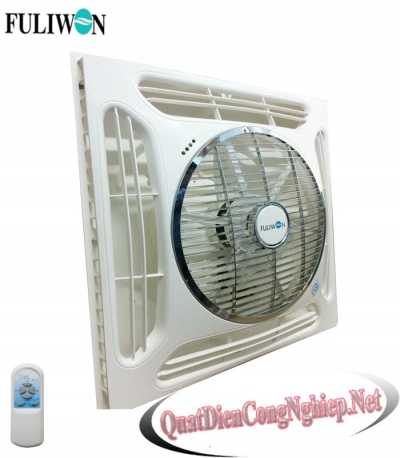 Quạt đảo dạng hộp ốp trần FU003 (viền xi mạ Inox)
