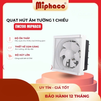 Quạt hút âm tường 1 chiều Miphaco EW-200