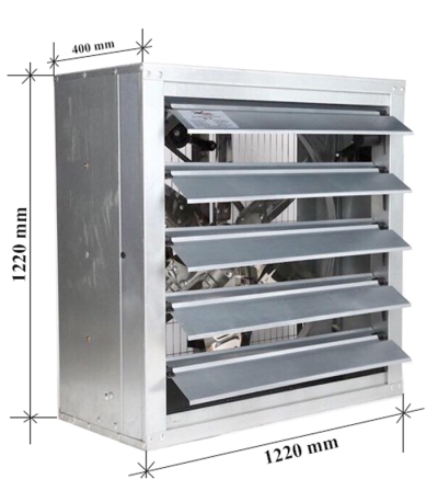 Quạt thông gió vuông cánh inox Ha.winco HSB 1220